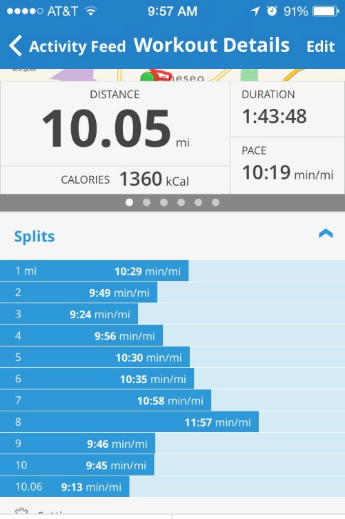 10 mile run